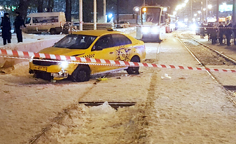 ДТП с такси в Москве