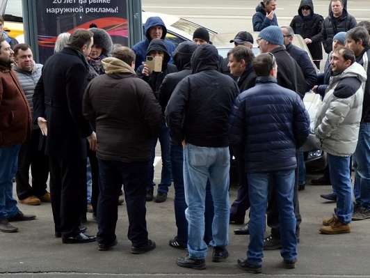 Митинг таксистов в Москве