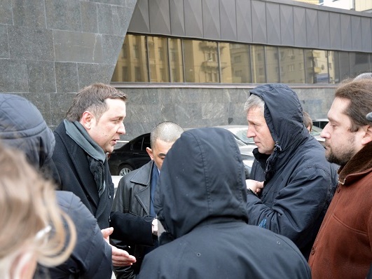 А.С. Старовойтов на митинге таксистов в Москве